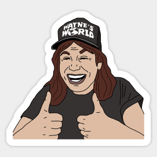 Wayne's World Excellent Thumbs Up 90s Funny Movie Sticker